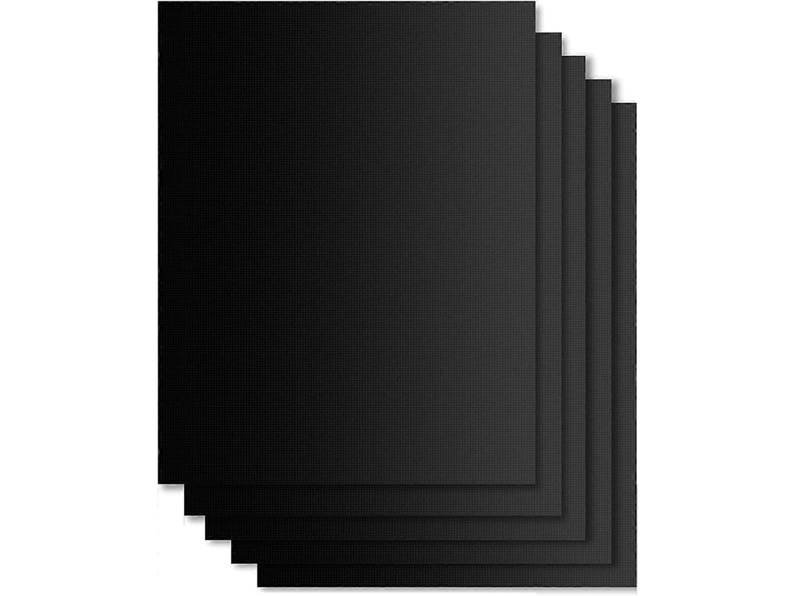5 Tapetes de Assado e Churrasco 40x33cm Antiaderentes 100% Sem Pfoa para Churrasco a Gás Carvão Elétrico Forno