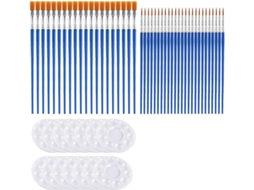 Conjunto de 150 Pincéis e Paletas, Incluindo 100 Pincéis de Nylon e 50 Pincéis Redondos. SFUSHOS