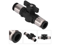 Conector De Válvula Neumática Com Comando Manual 3/8"