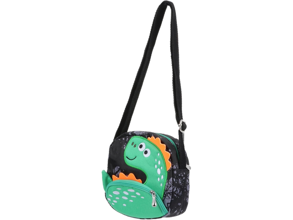 Mochila Com Alça De Ombro E Espaço De Armazenamento Moderado. Mochila Com Estampa De Dinossauro Em Tecido Oxford. Alça Ajustável.