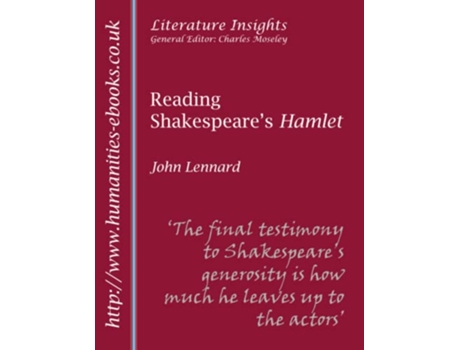 Livro Reading Shakespeares Hamlet Humanities Insights de John Lennard (Inglês)