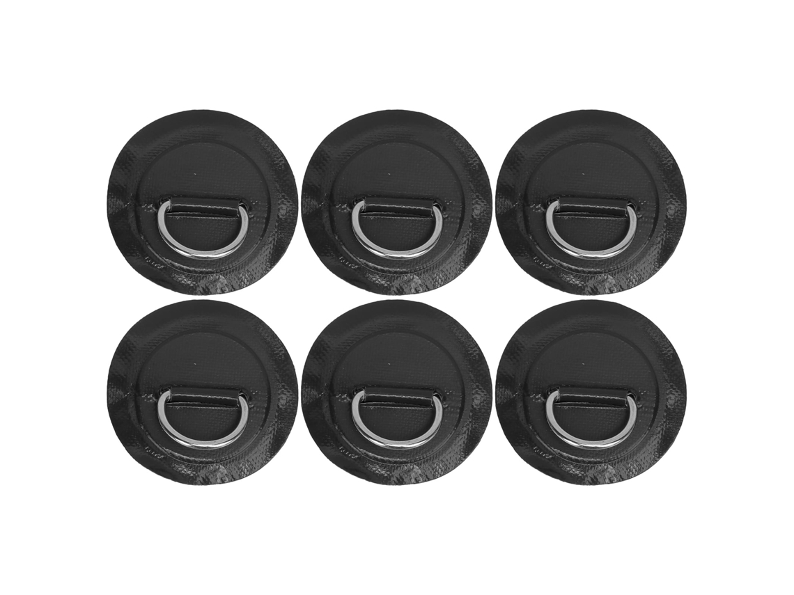 Parche Para Almohadilla De Barco Inflable, 6 Piezas, Pvc, Duradero, Acero Inoxidable, Hebilla Fija (negro)