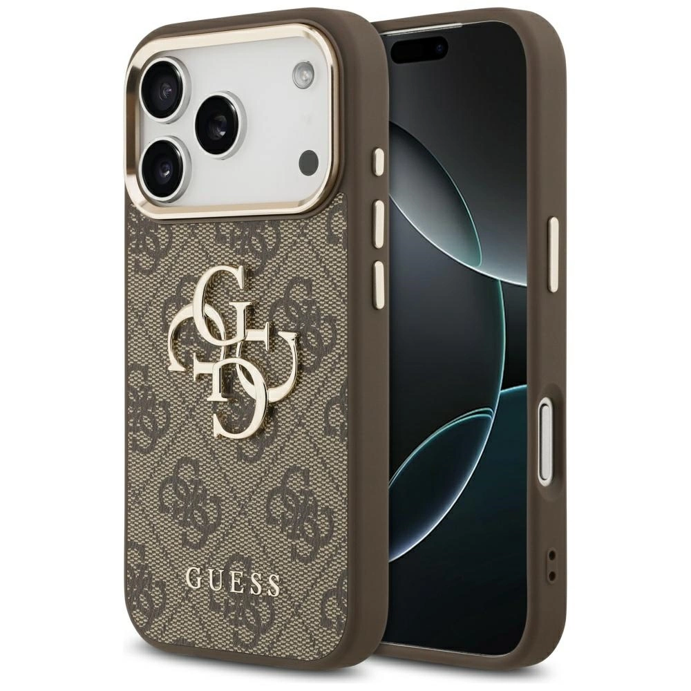 Capa Guess 4g Com Logotipo Clássico Grande Para Iphone 17 Pro Max Com Proteção