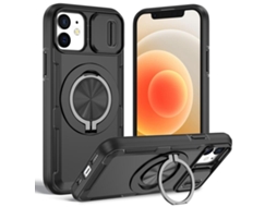 Capa Zruxe Compativel Com Iphone 12/12 Pro (magsafe - Suporte Giratorio - Preta)