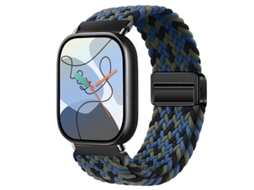 Pulseira De Nylon Trançado Com Fecho Magnético Para Xiaomi Band 10pro Huawei Fit 5-redmi Watch 6, Camuflada Azul, Para