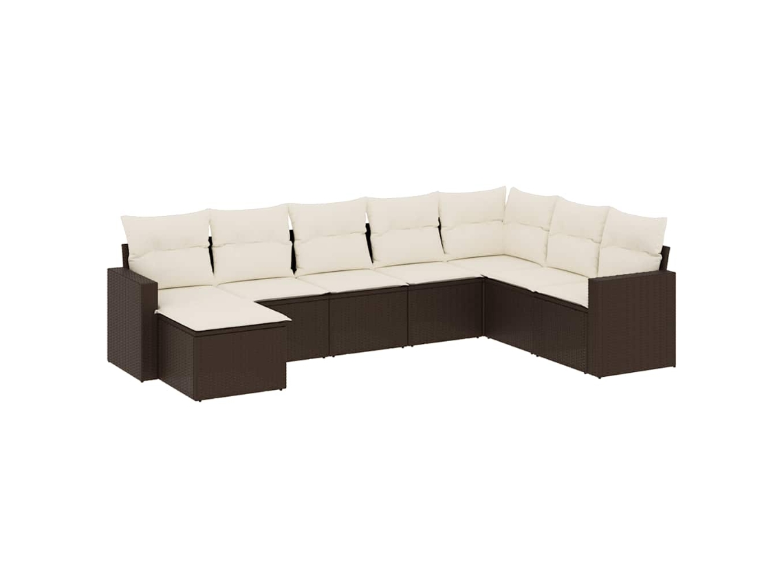 Garden Sofa Set, Garden Sofa Sets Vidaxl Marrom Rattan / Vime (n/a)