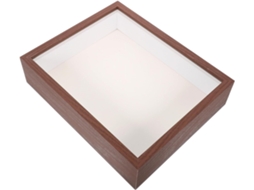 Moldura Madeira 25 10 Polegadas Acabamento Nogueira Janela Transparente Flutuante 5 Espessura Flores Secas GOKOCO