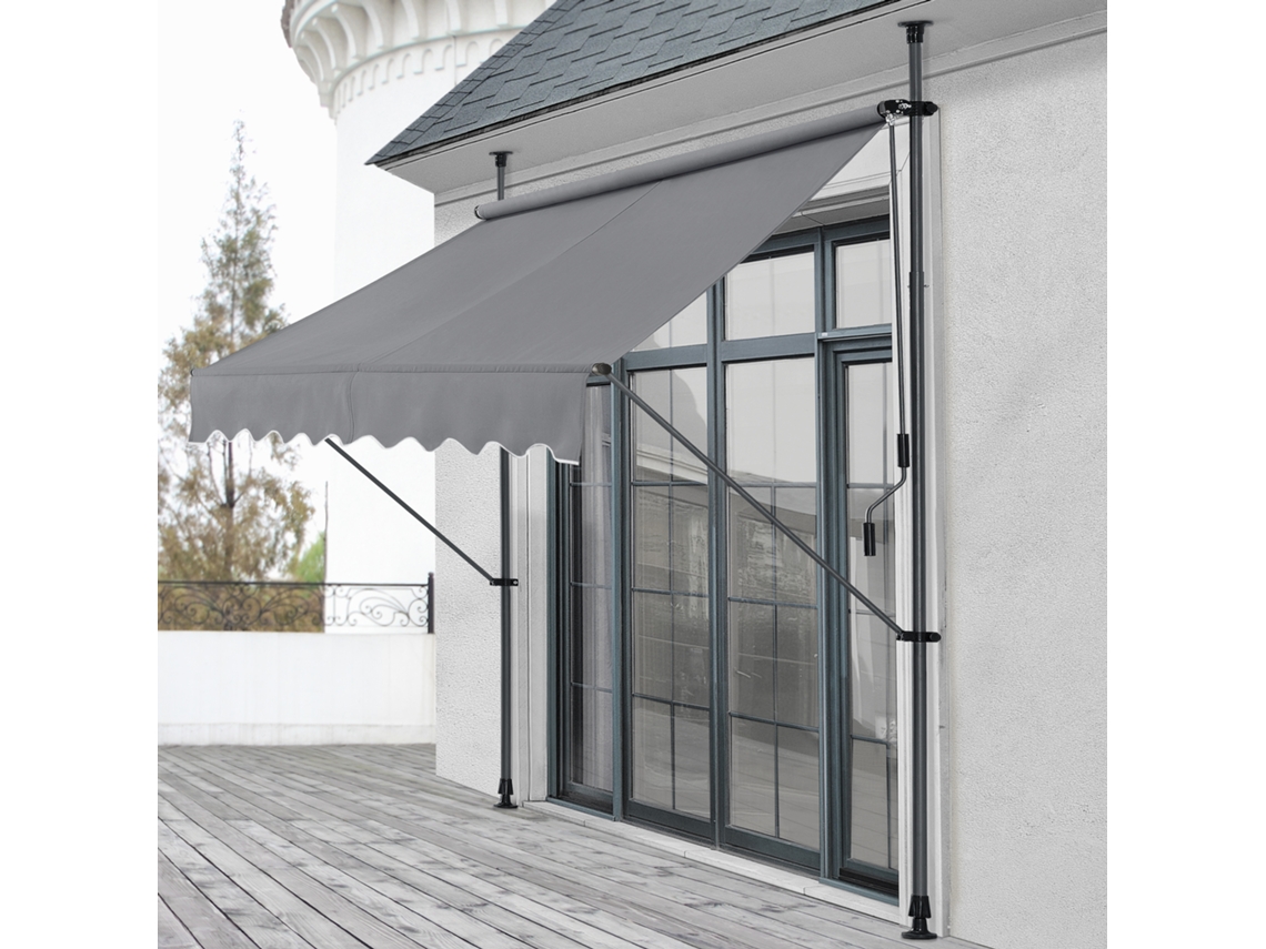 Toldo Articulado PRO.TEC Stem 300 x 120 x 220-309 cm Cinzento médio