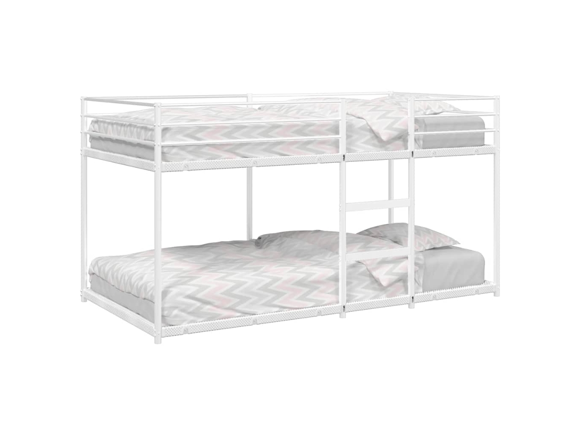 Vidaxl Beliche Sem Colchão 90x190 Cm Aço Branco