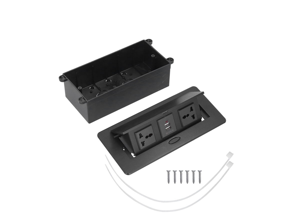 Tomada Pop Up Mesa com 3 Tomadas e 2 Portas Usb Escritório e Lar 250v S/MARCA