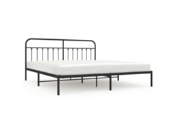 Bed Frame, Bed Frames Vidaxl Preto Aço (200 X 200 Cm)
