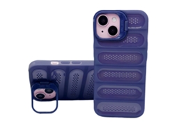 Suporte Casa Dissipação Calor Para Iphone 15 Pele Sintética Transparente