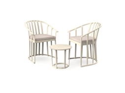 Set 2+1 Poltronas almofada mesa Interior, Exterior Marfim Raff RESOL