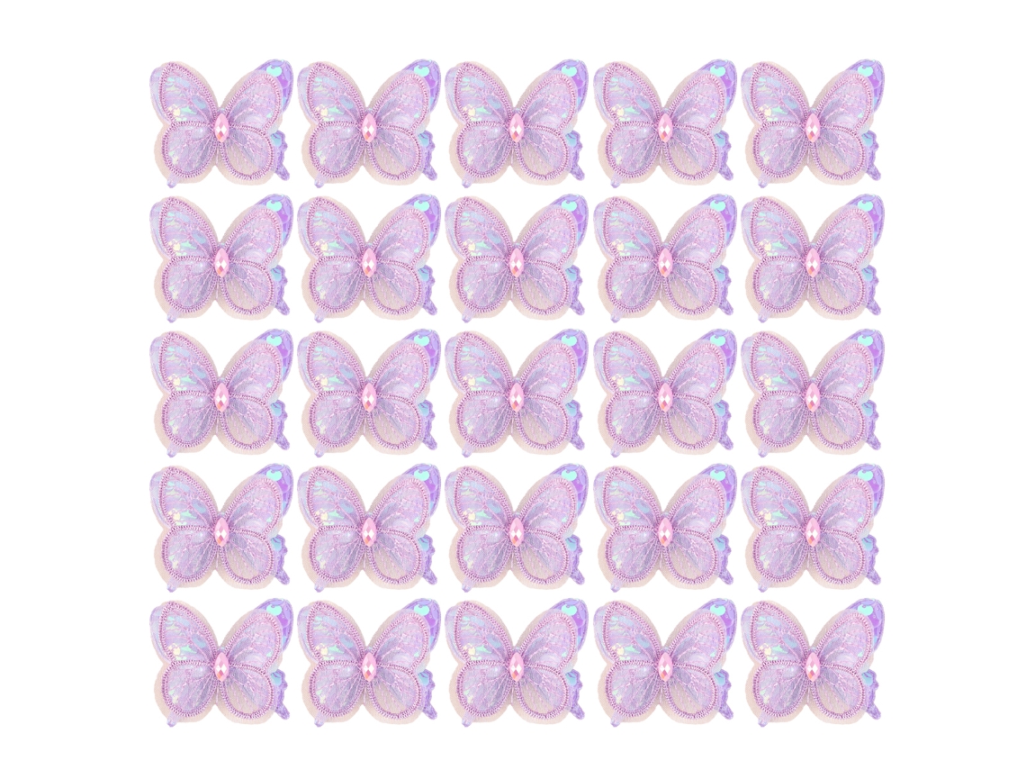 25 Acessórios Borboleta para Cabelo Laços em Renda para Festas NEVEANCE