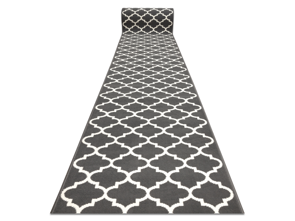 Passadeira Bcf Morad Trelis Treliças Marroquinas Cinzento / Creme 70 cm