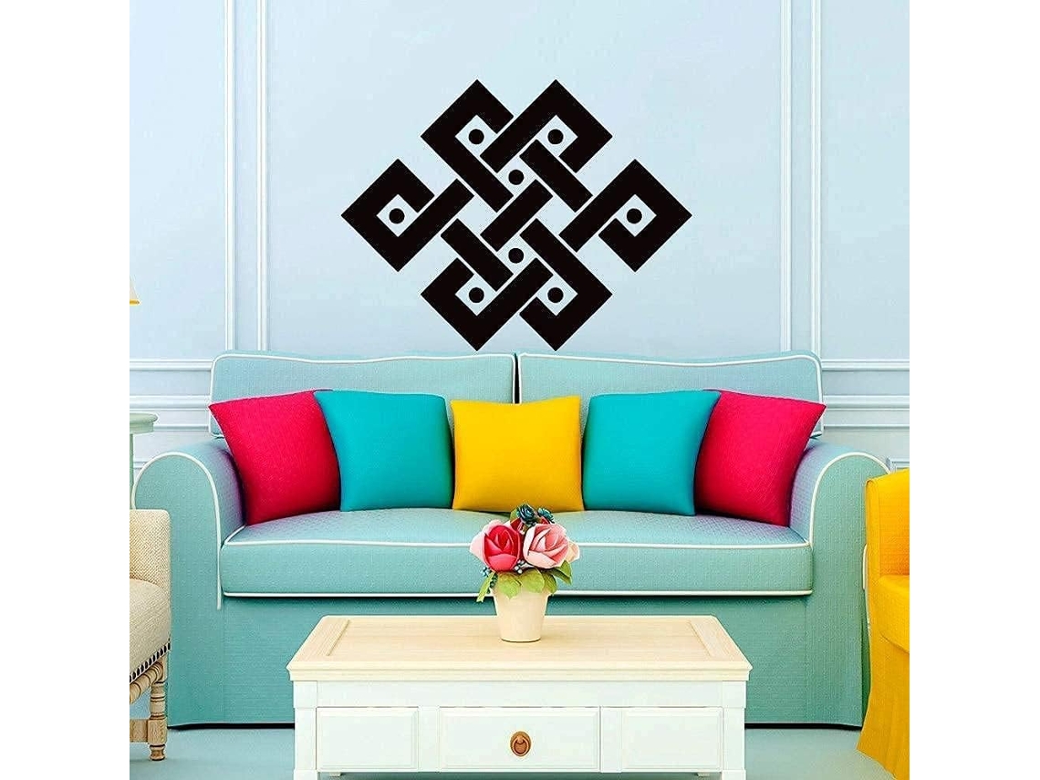 Motif Géométrique Adesivos Muraux Salon Art Vinyle Design Décoration De La Maison 57x80cm