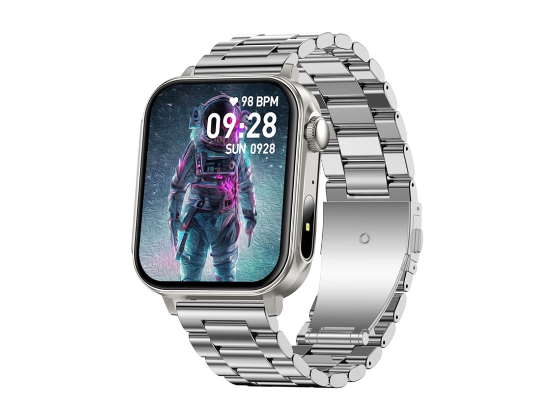 Colmi P80 Smartwatch - Ecrã Hd 1.83″, Chamadas Bluetooth, 100+ Modos Desportivos, Bateria 280 Mah, Prateado, Compatível Com Android, Ios E Harmonyos