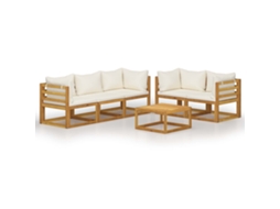 Garden Lounge Set, Garden Lounge Sets Vidaxl Creme Madeira De Acácia (n/a)