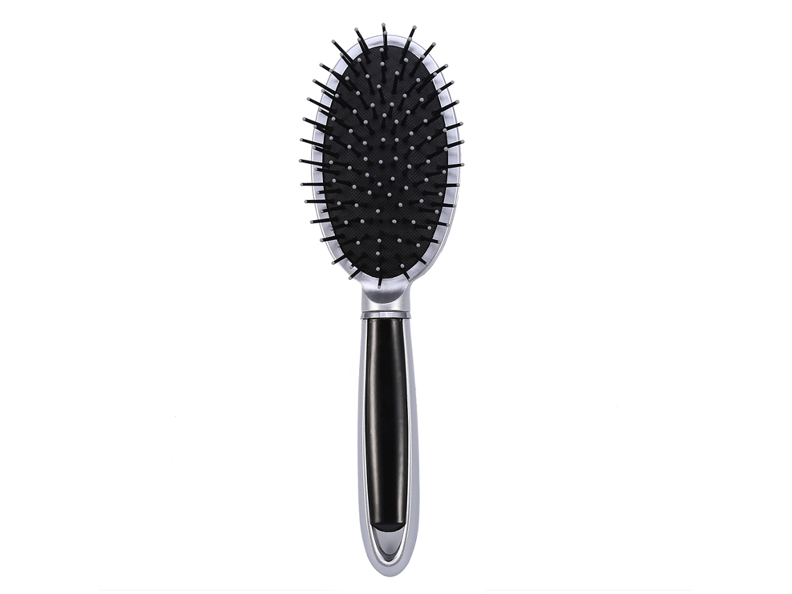 2026 pincel para Pentear Cabelo Úmido e Seco com Cerdas Suaves Peine de Massagem Ferramenta de Cabeleireiro Cor Prata
