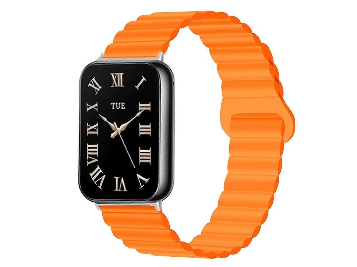 Pulseira De Silicone Magnética Com Fecho Reverso Em Cor Sólida Para Redmi Watch 6/5 / Xiaomi Smart Band 9 Pro