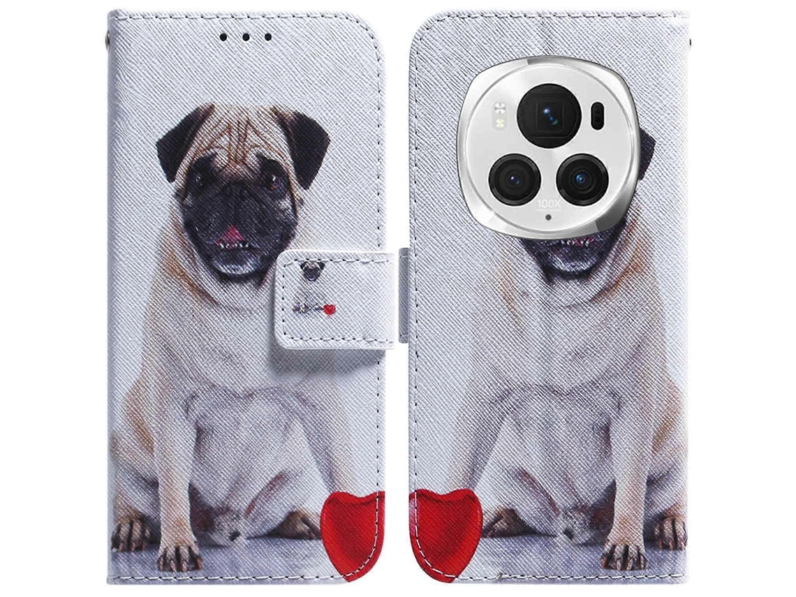 Capa De Couro Para Honor Magic6 Pro 5g Com Estampa De Carteira E Capa Para Celular