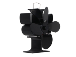 Laxiscreed Ventilador De Lareira Termo, Auto-iniciado, Circulação De Ar Silenciosa, Estilo Borboleta, Preto, 4 Lâminas Φ152