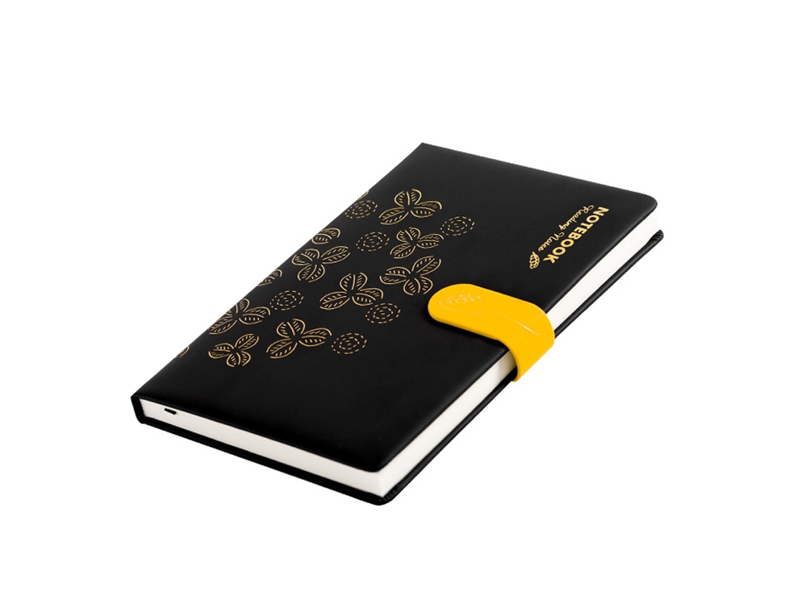 1 Caderno Empresarial A5 Em Couro Sintético, Capa Preta, Diário Universitário, Livro De Registro