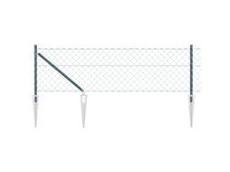 Conjunto 1 Poste De Cerca Vidaxl Verde Aço (10 X 0,6 M)