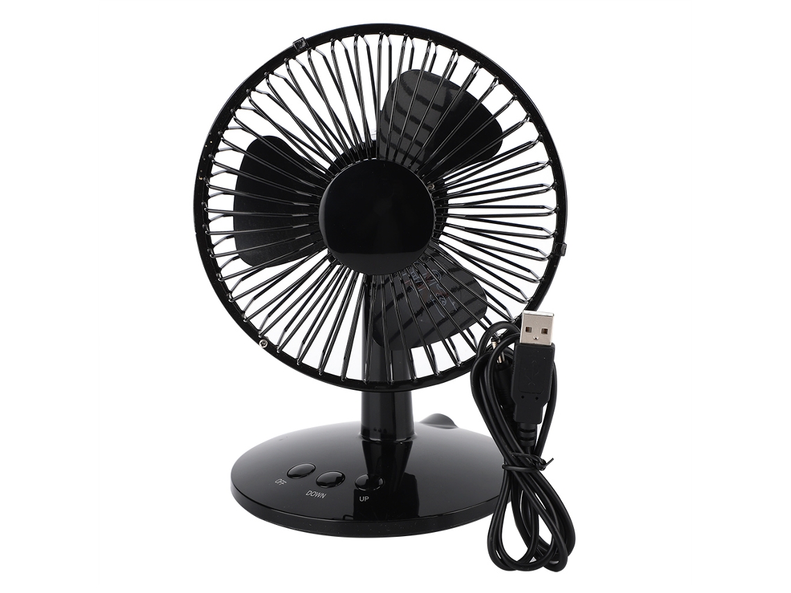 Laxiscreed Ventilador De Escritório Mini Usb, Silencioso, Econômico E Oscilante Em Preto
