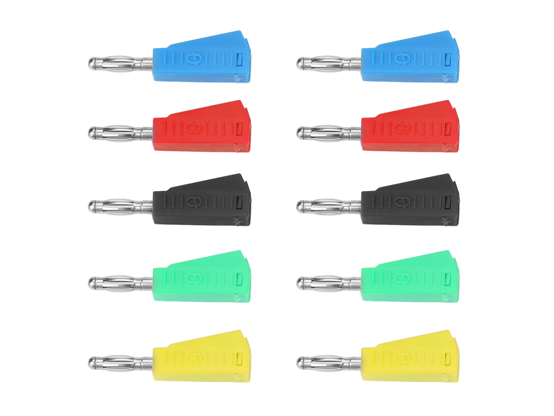 10pcs Plugue Banana 4mm P3002 Revestido de Níquel para Alto falantes Conexão Bind Post Probe