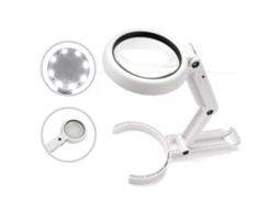 Lupa De Mesa 5x 11x Com Suporte Dobrável, Ideal Para Escrivaninha, Joias, Jornais, Leitura, Conserto De Relógios E Artesanato. Aquaforge