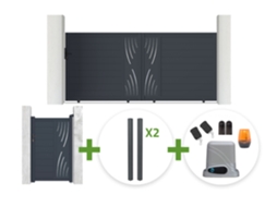 Kit Portaoo Deslizante Veleta 3,5 X 1,60 M Com Portaoo Social 1 X 1,60 M + 4 Postes + Motor Tanker C600