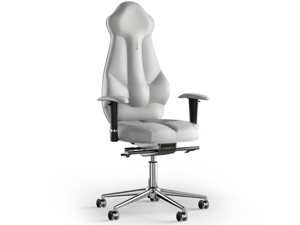 Cadeira de Escritório Ergonómica KULIK Imperial Couro (Branco -130x50x50cm)