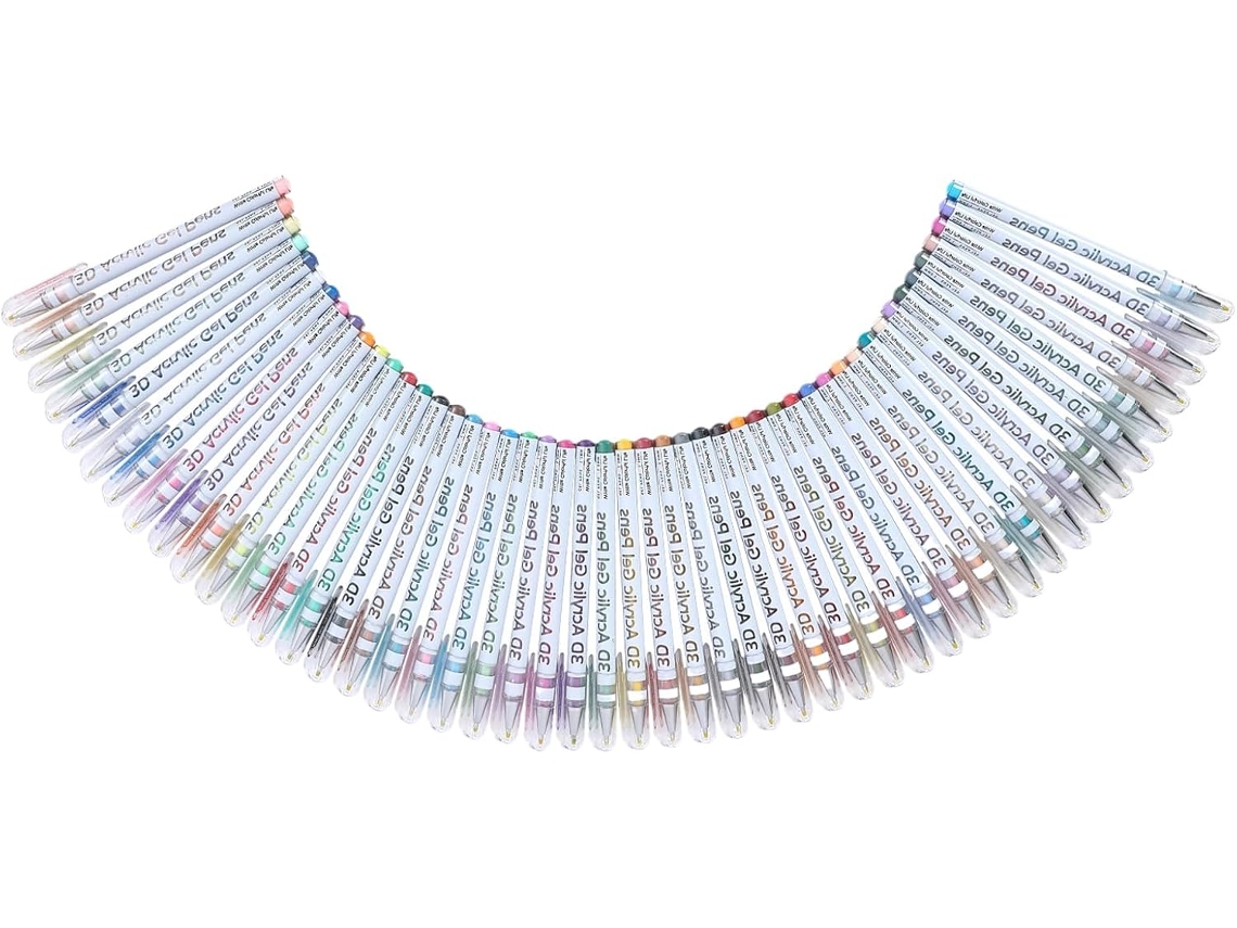 Conjunto De Canetas Em Gel Para Tinta Acrílica, Ponta Precisão 1,0 Mm,