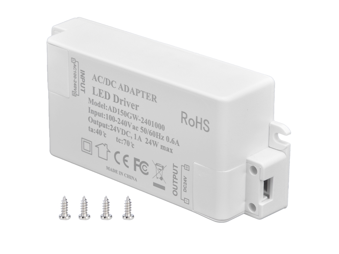 Driver de Led Dc 24v 24w 1a, Tensão Constante, Retardante de Chamas, Eficiente, para Projetos Diy CHABERLU