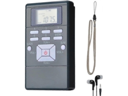 Mini Rádio Fm Portátil, Relógio Digital, Rádio Estéreo Com Fone De Ouvido Olysi Shop