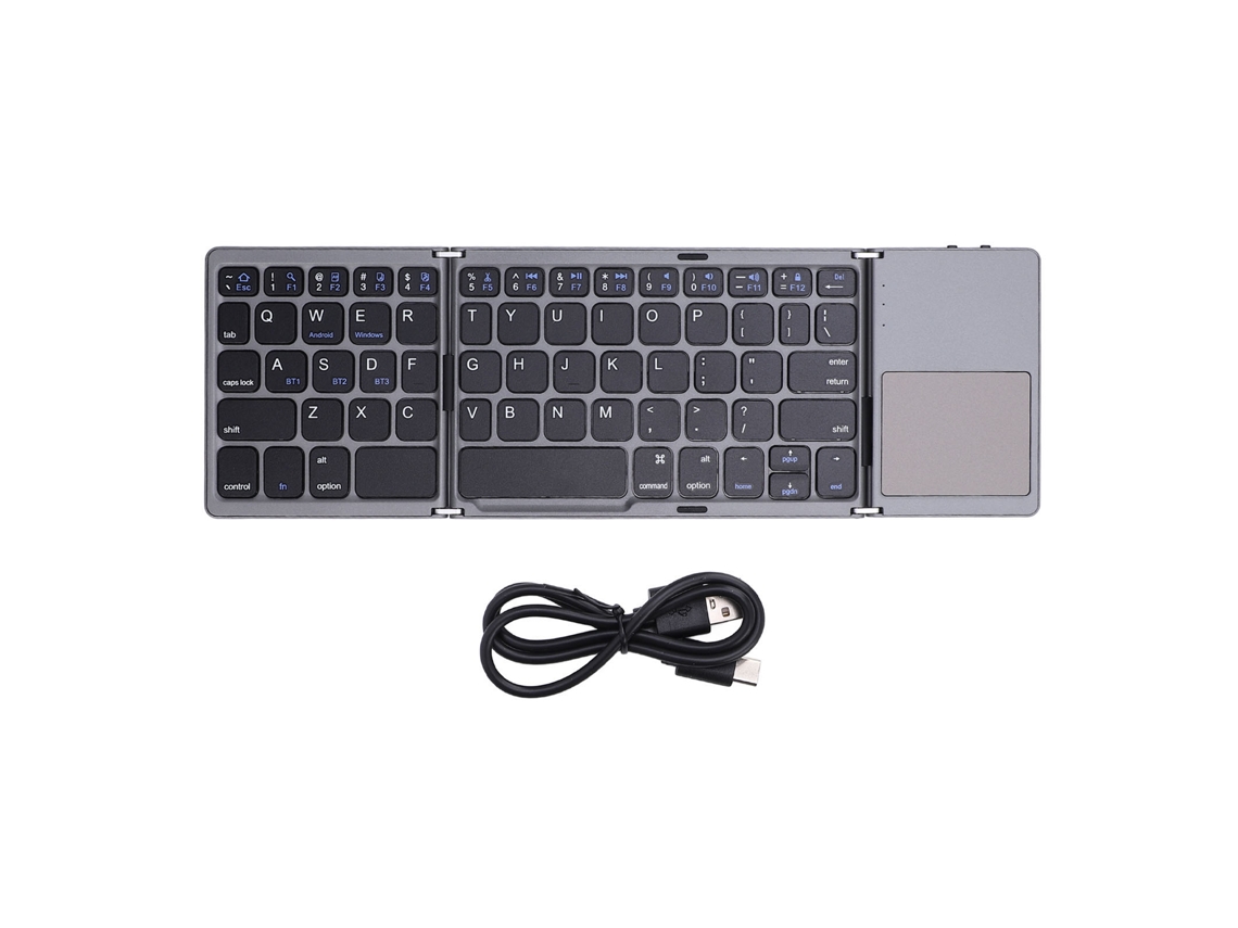 Teclado De Viagem Sem Fio Bluetooth Plegável