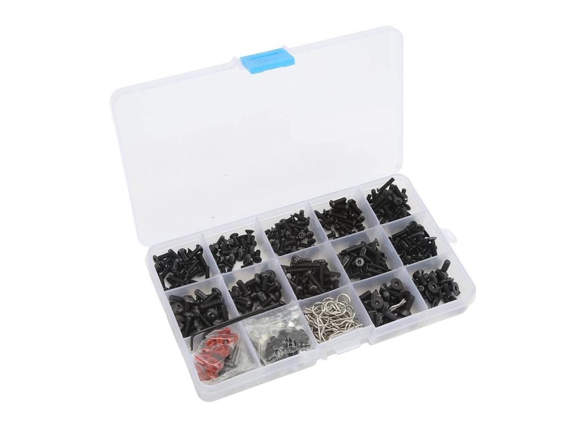 Kit De Parafusos Changor Rc, Conjunto De 522 Peças Parafusos Alta Dureza Em Vários Tamanhos Para Carros Rc 1 8e 10