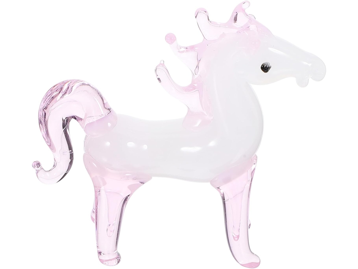 Elegante Estatueta Cavalo Cristal Decoração Escritórios Móveis Acessório Chique Presente Original Rosa Casa GOKOCO