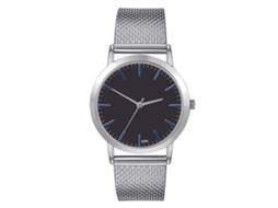 Relógio de Pulso Feminino de Quartzo com Pulseira de Silicone Cor Sólida Moda Casual Prata
