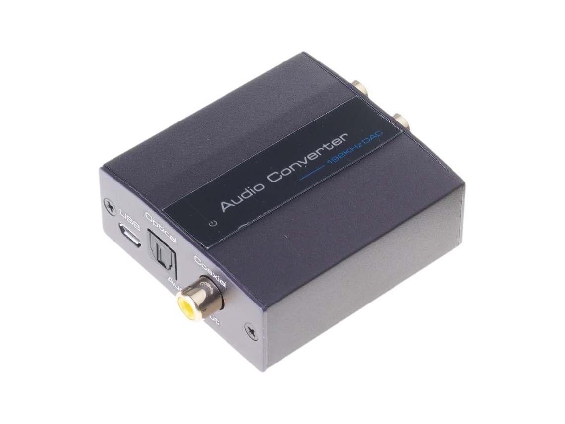 Conversor De Áudio Digital Para Analógico Com Adaptador Coaxial 192khz