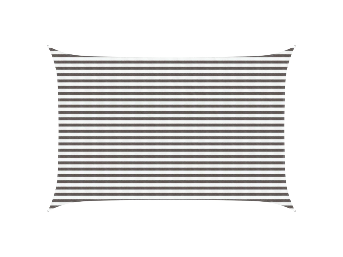 Vidaxl Vela De Sombra 3 X 4,5 M Hdpe Retangular Cinza Claro E Branco