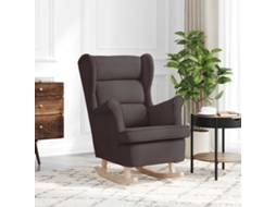 Vidaxl Cadeira De Baloiço 74x90x102 Cm Tecido Castanho-escuro