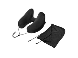 Almofada Inflável Em Formato De H Para O Pescoço Com Capuz, Apoio Cabeça Portátil Avião, Viagens, Escritório E Carro. Aquaforge