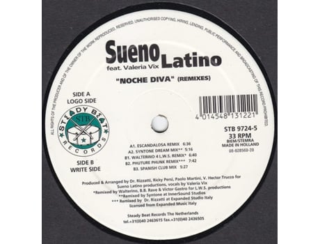 Vinil Noche Diva New Remixes Steady Beat Records