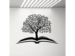 Adesivos de parede de livros para quarto, decoração de parede com livros, adesivos de vinil com árvores para parede, adesivos para vidro de biblioteca, escola e sala de aula.