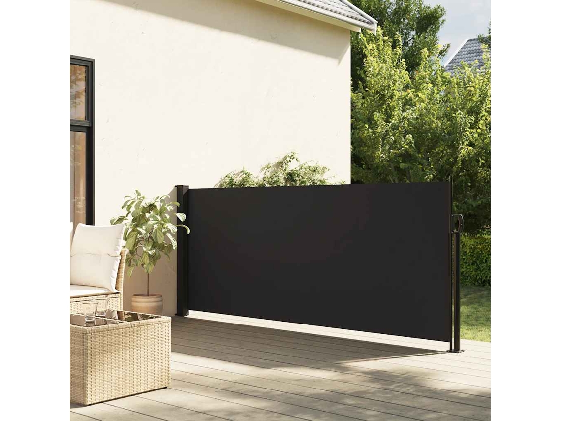 Vidaxl Toldo Lateral Retrátil 120x600 Cm Preto