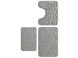 2026 tapete de Banho com Gravura de Cobbletones Espuma de Memória Macia Antiderrapante Absorvente Lavável À Máquina 16x24 Polegadas