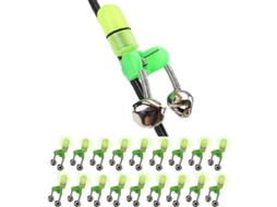 Clip Luz Campainha Pesca Noturna Com 2 Campainhas Alerta Bite Para Vara De Pesca Pacote De 20