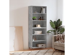 Mueble Alto 69,5x32,5x180cm Derivados de Madera Gris Cemento